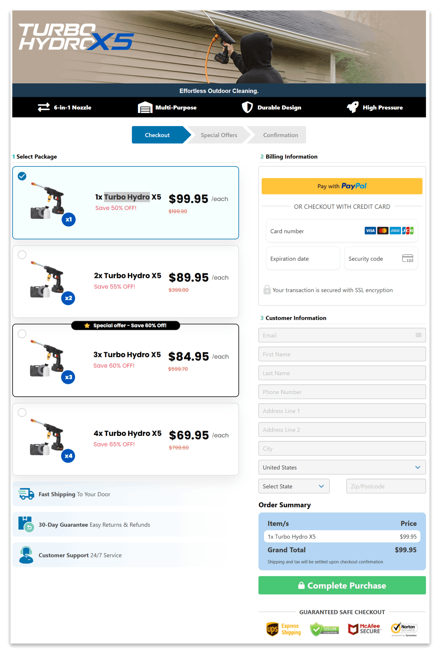 Turbo Jet Secure Checkout Page